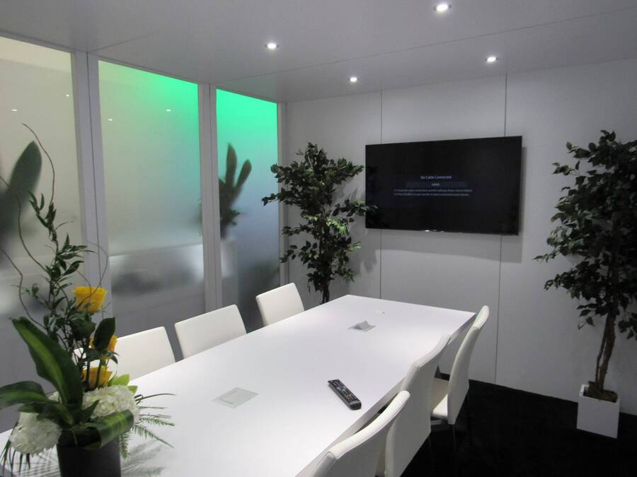 Private meeting room in Helm.ai's CES 2024 booth