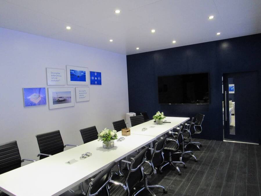 Private meeting room inside Mobileye's CES 2024 booth