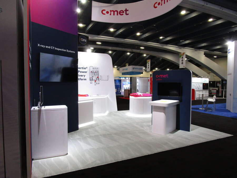 Demo counter and monitor in COMET's SEMICON West booth